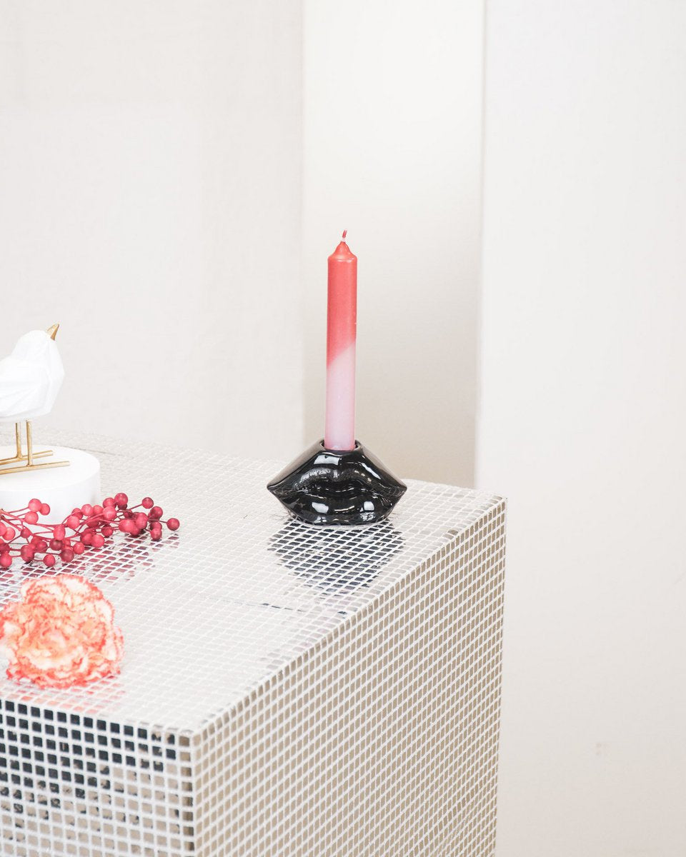 Ljusstake - Lip - Keramik - Svart