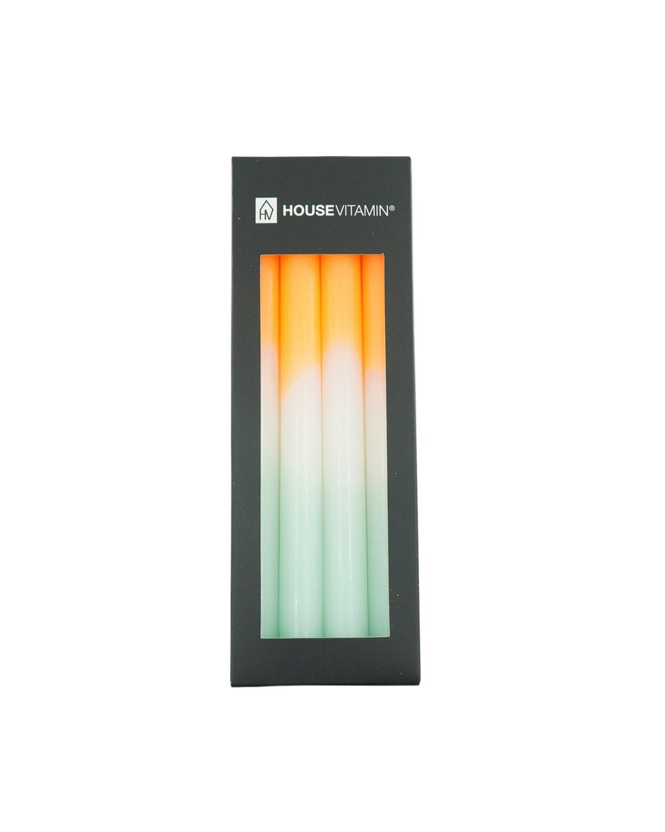 Housevitamin Dip Dye-ljus - 4-pack Orange/Vit/Mintgrön