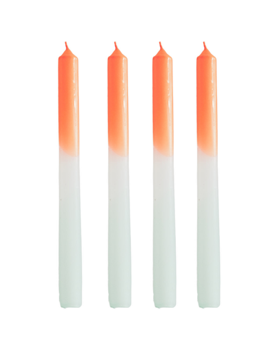 Housevitamin Dip Dye-ljus - 4-pack Orange/Vit/Mintgrön