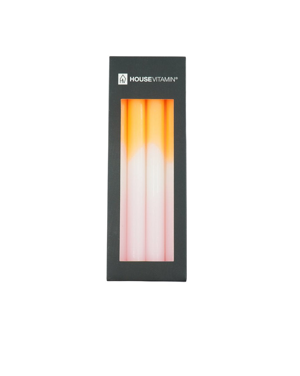 Housevitamin Dip Dye-ljus - 4-pack Orange/White/Light Pink