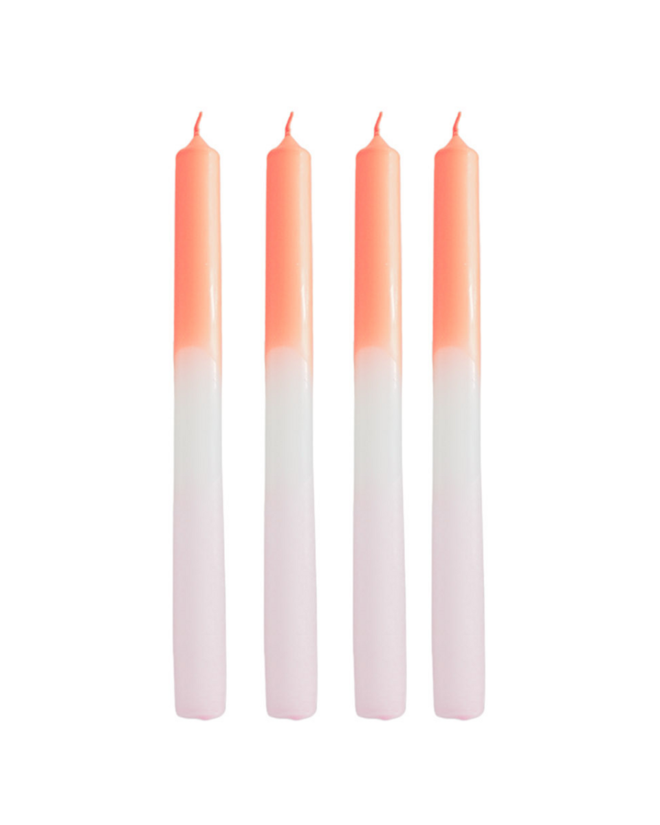 Housevitamin Dip Dye-ljus - 4-pack Orange/White/Light Pink