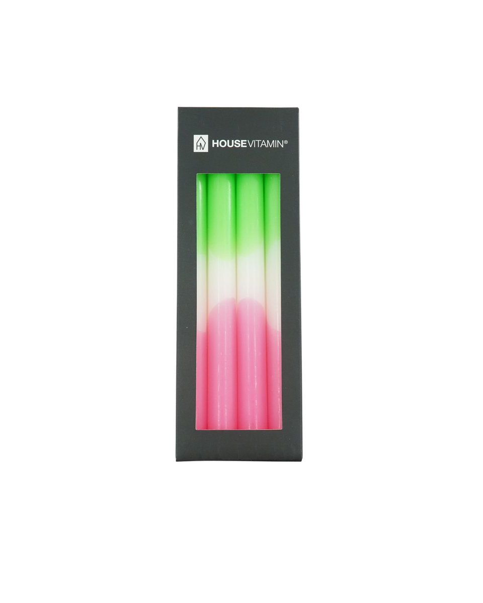 Housevitamin Dip Dye-ljus - 4-pack Grön/Vit/Rosa