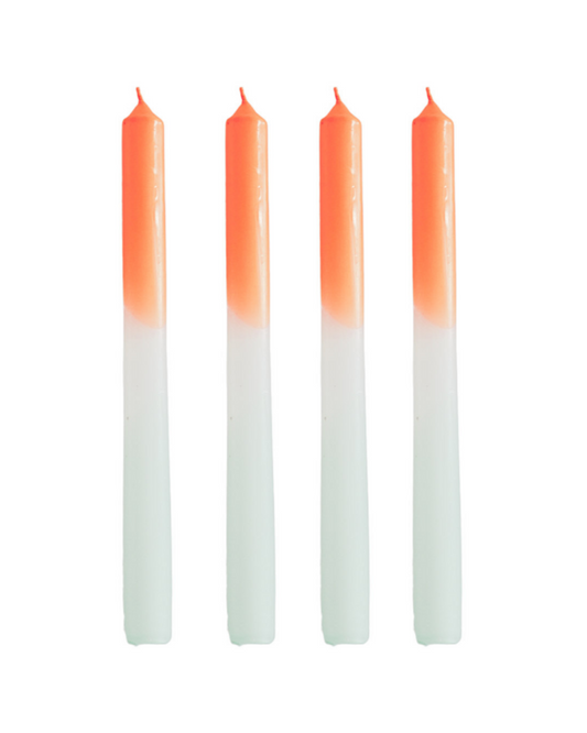 Housevitamin Dip Dye-ljus - 4-pack Orange/Vit/Mintgrön