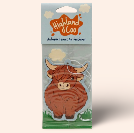 Autumn Leaves Highland Coo Cow Air Freshener