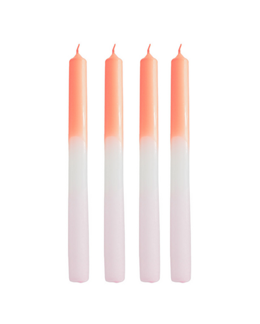 Housevitamin Dip Dye-ljus - 4-pack Orange/White/Light Pink
